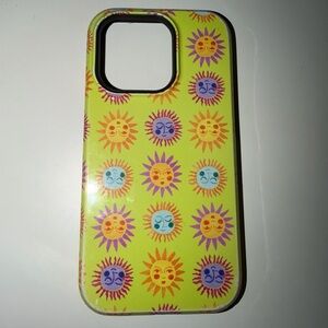 Neon Sun Pattern iPhone 15 Pro Tough Case